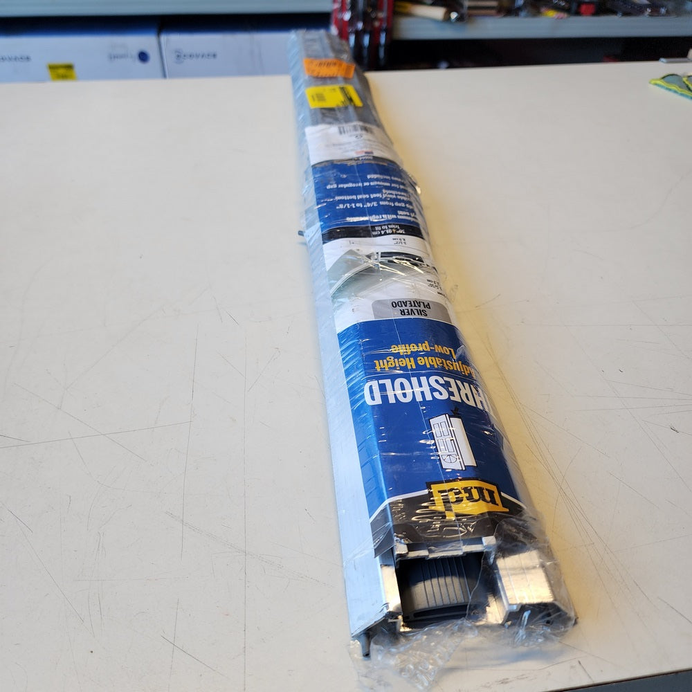 3.5 in. x 36 in. Silver Adjustable Aluminum with Vinyl Seal Door Weatherstripping Threshold (8664) 3.5 in. x 36 in. Silver Adjustable Aluminum with Vinyl Seal Door Weatherstripping Threshold (8664)